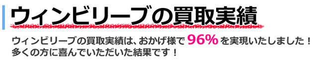 ウィンビリーブの買取実績